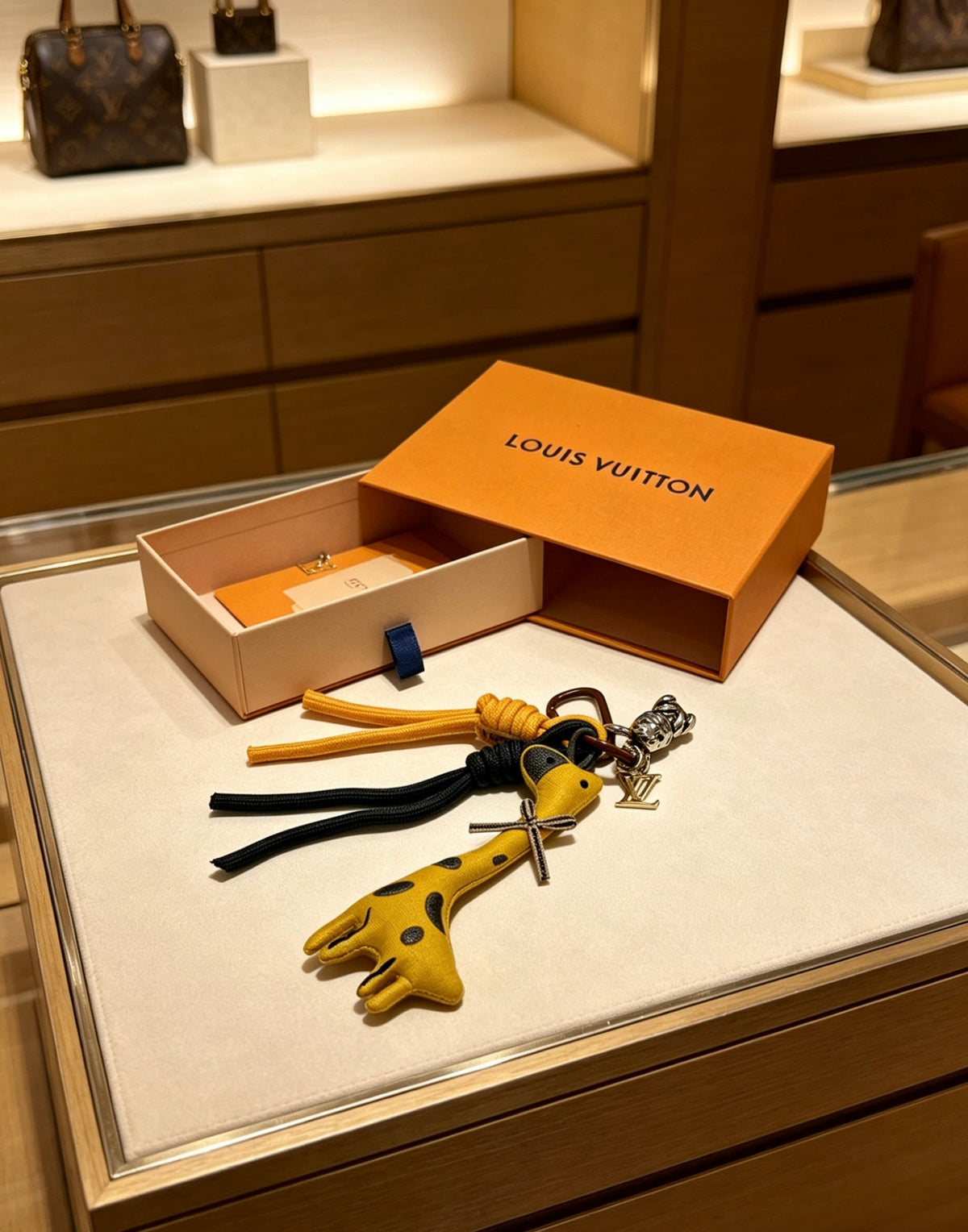 Louis Vuitton Yellow Horse Keychain with Braided Strap - album image 5