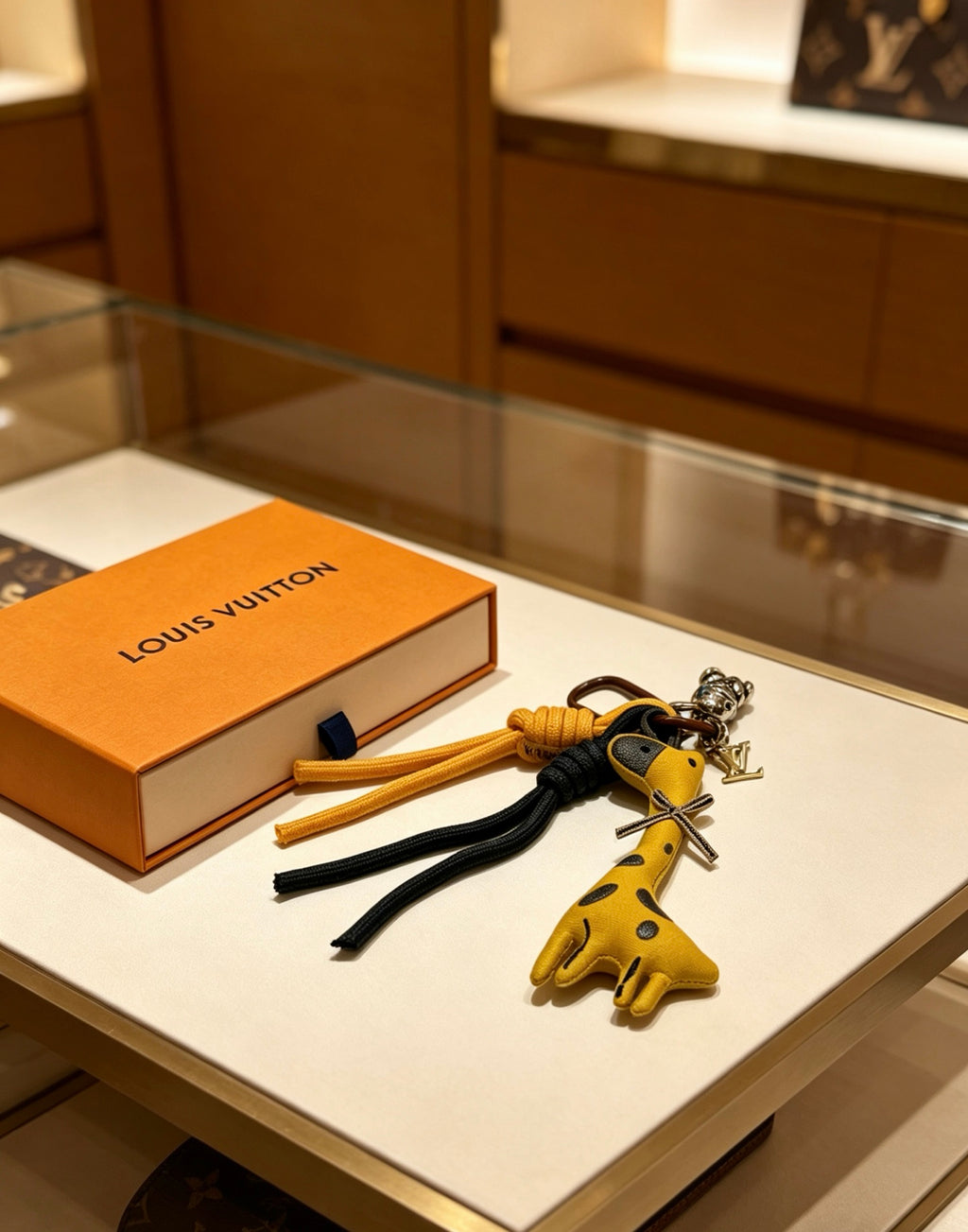 Louis Vuitton Yellow Horse Keychain with Braided Strap - album image 3
