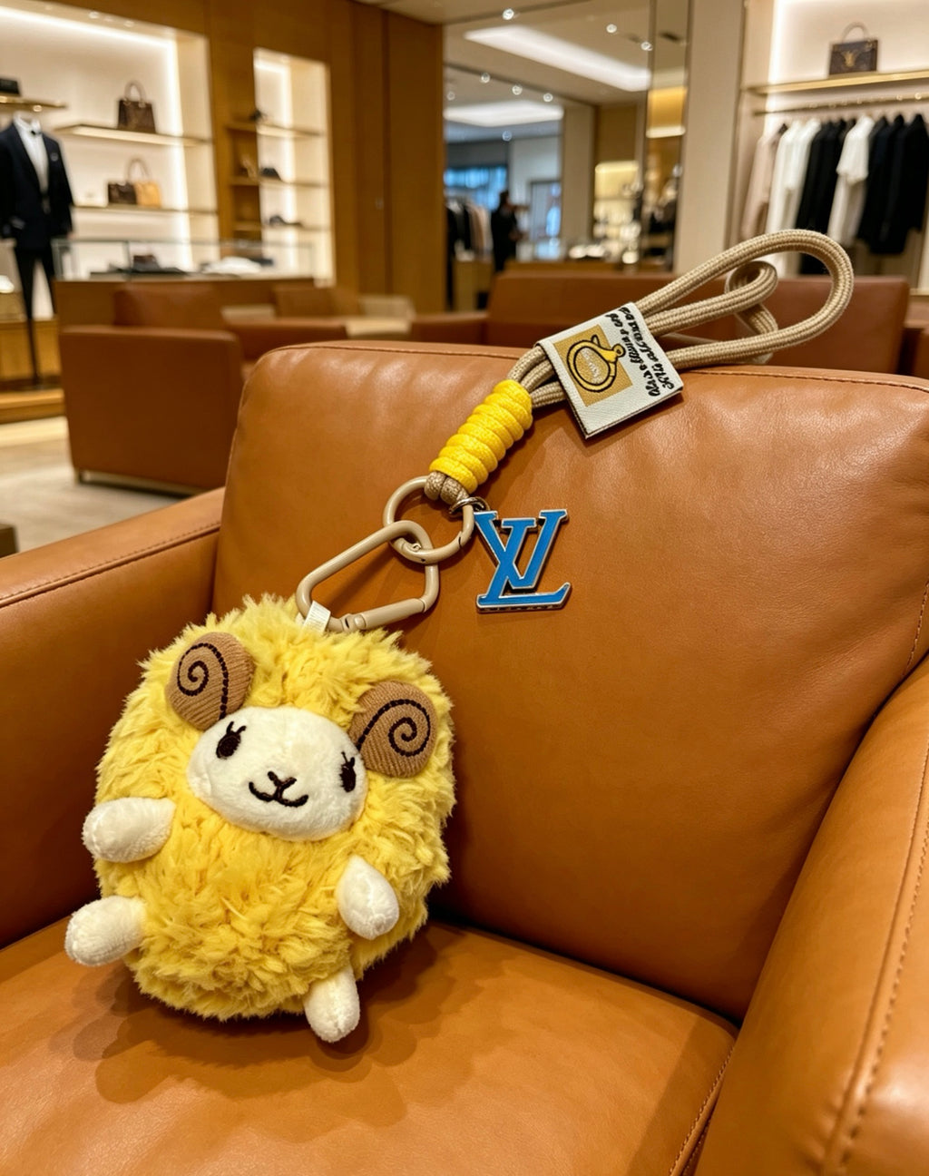 Louis Vuitton Pastel Plush Character Keychain in Pink and Yellow - album image 5