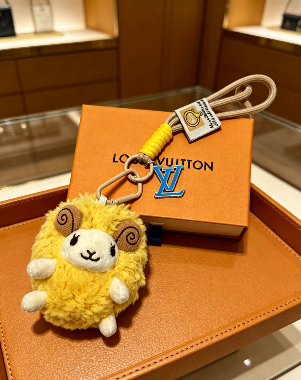 Louis Vuitton Pastel Plush Character Keychain in Pink and Yellow - album image 6