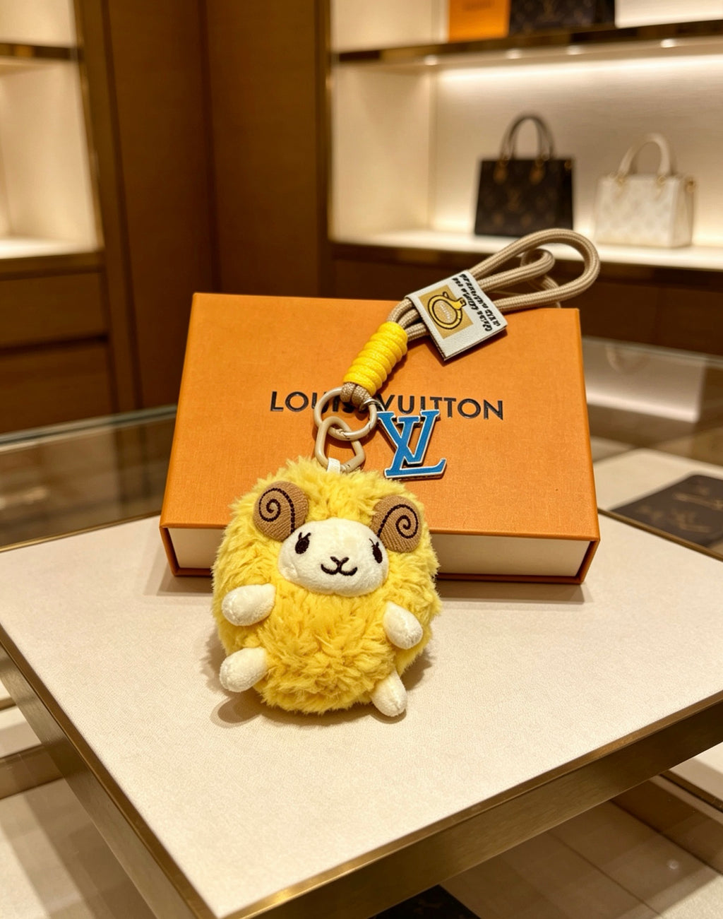 Louis Vuitton Pastel Plush Character Keychain in Pink and Yellow - album image 4