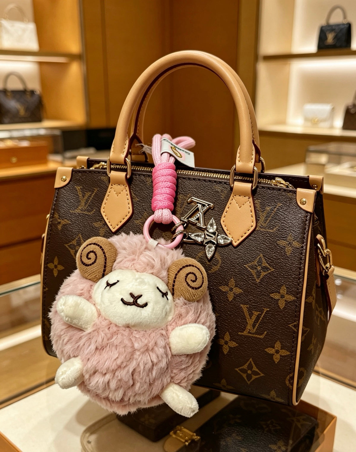 Louis Vuitton Pastel Pink Plush Character Keychain - album image 4
