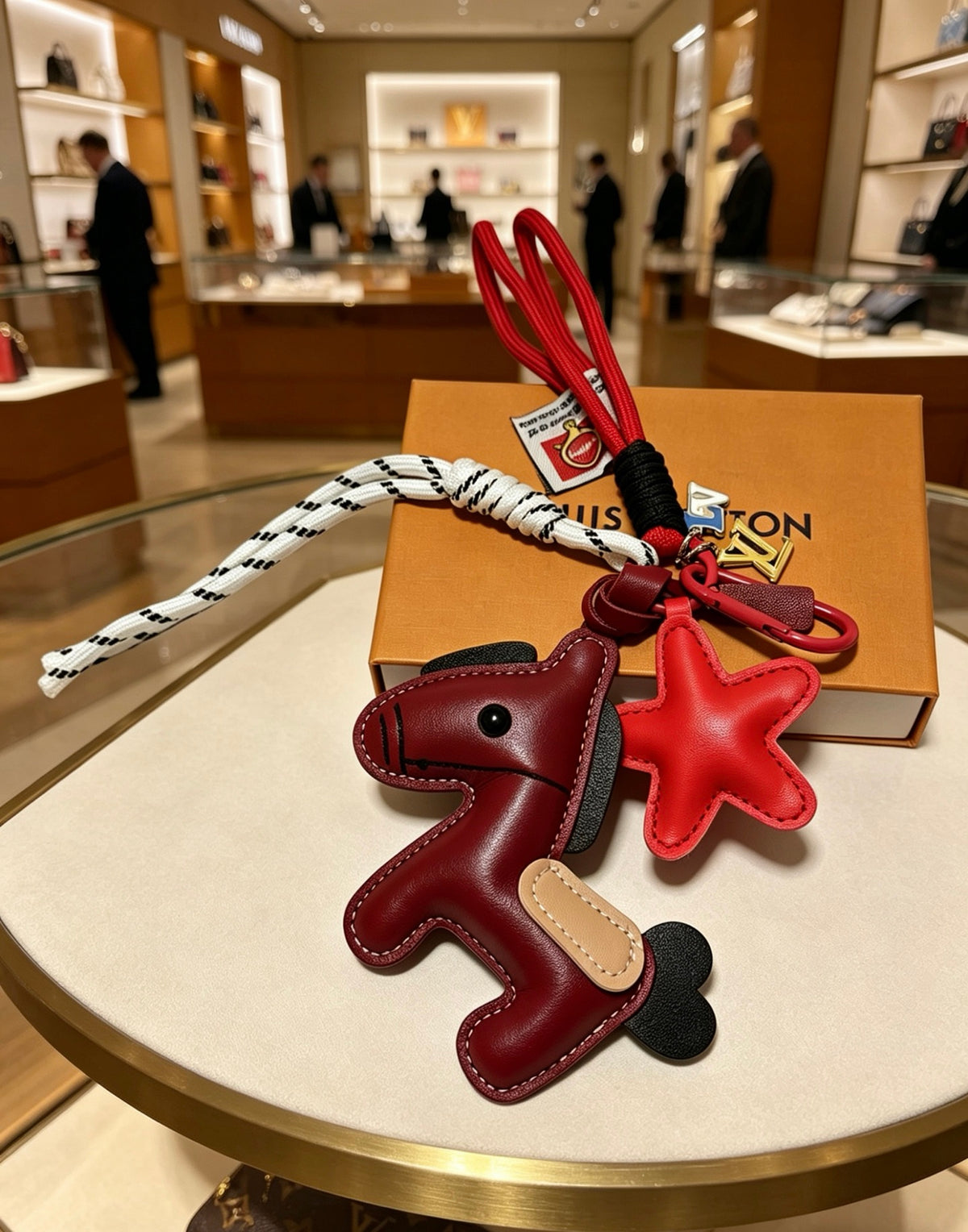 Louis Vuitton Burgundy Running Character Keychain - album image 4