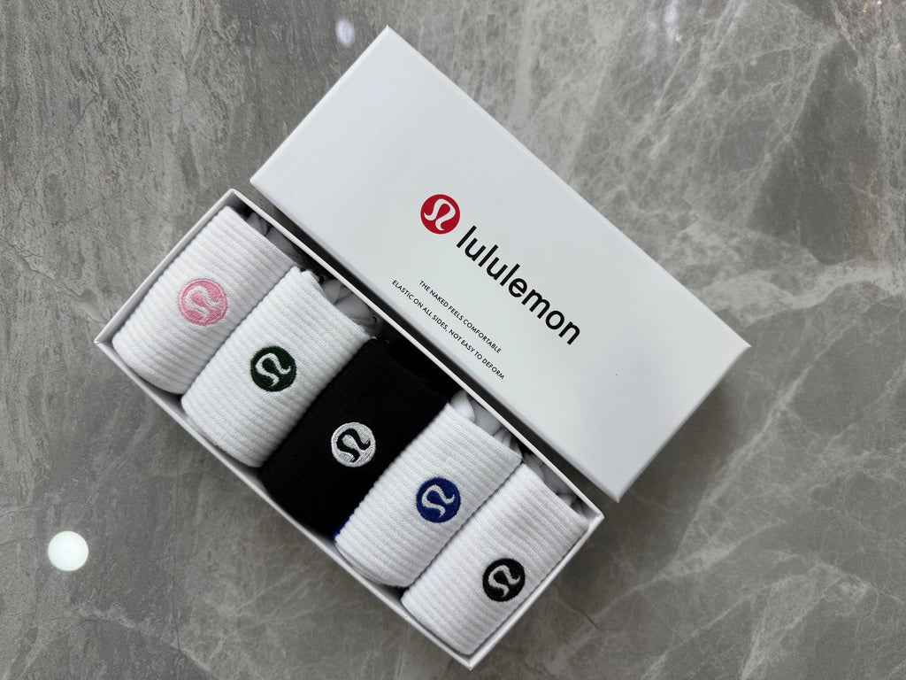 Lululemon stripe cuff round emblem crew socks - view 7