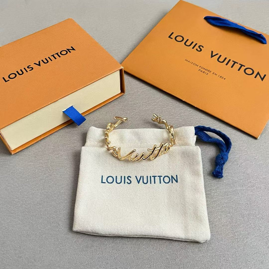 Louis Vuitton LV Letter Openwork Bangle - album image 3