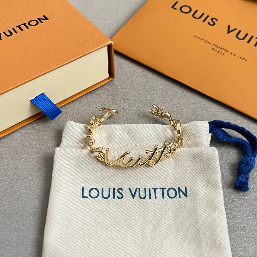 Louis Vuitton LV Letter Openwork Bangle - album image 4