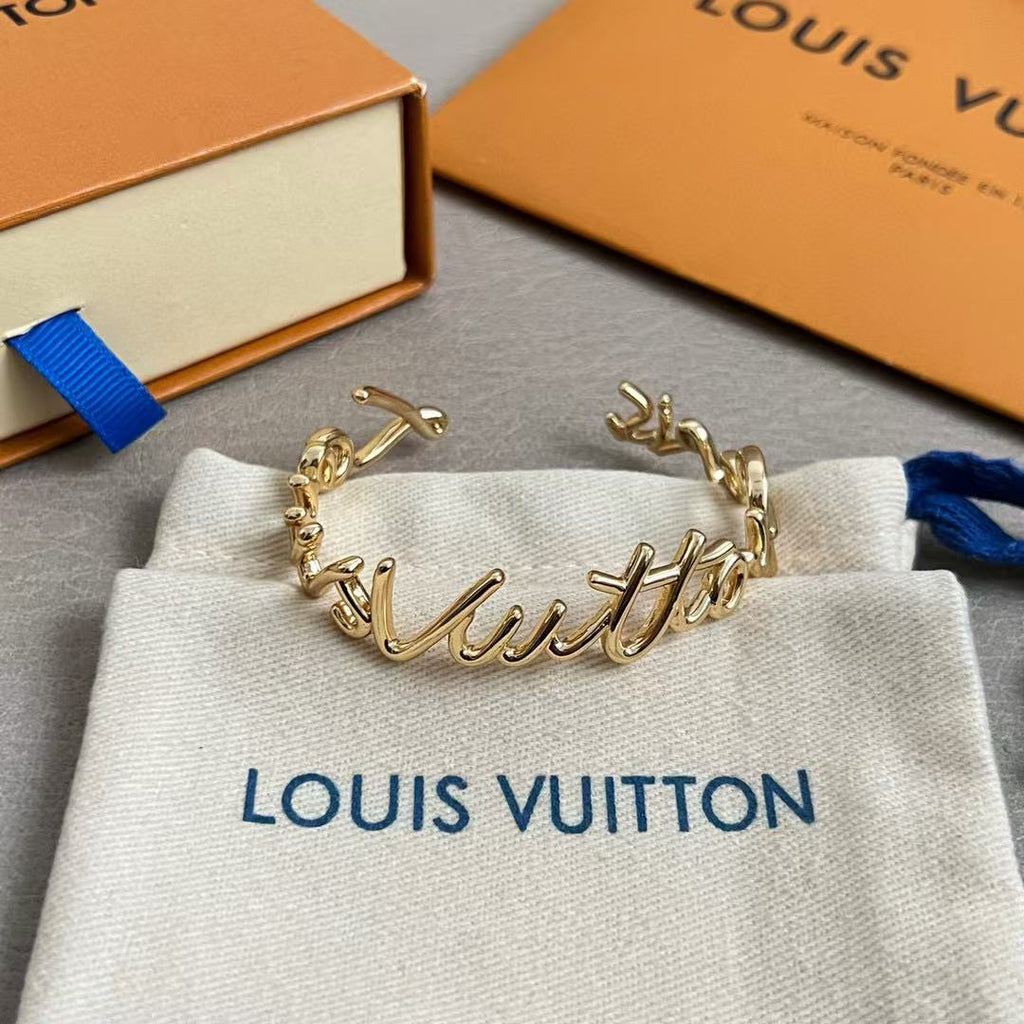 Louis Vuitton LV Letter Openwork Bangle - album image 5