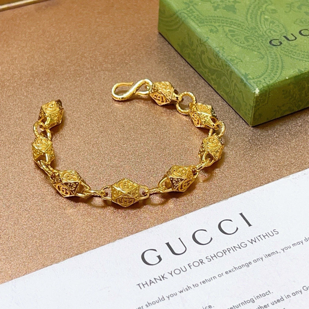 Gucci Gold-Tone Textured Chain Bracelet - album image 5