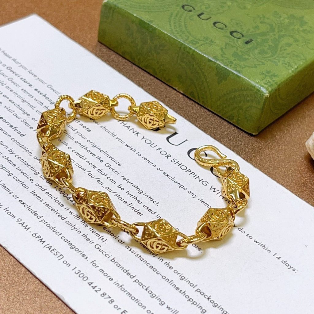 Gucci Gold-Tone Textured Chain Bracelet - album image 2