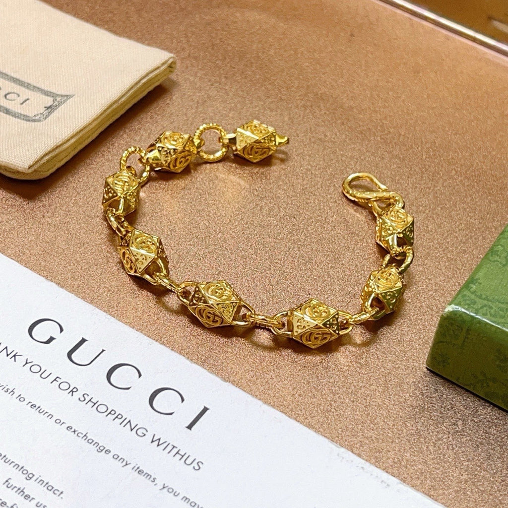 Gucci Gold-Tone Textured Chain Bracelet - album image 6