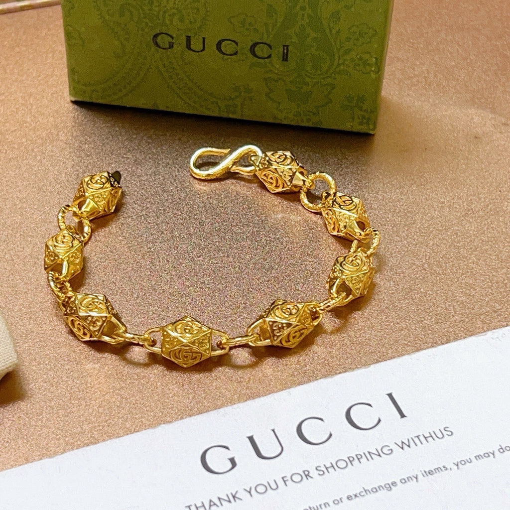 Gucci Gold-Tone Textured Chain Bracelet - album image 9