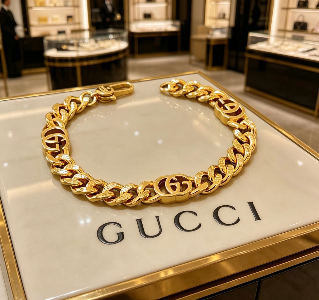 Gucci Gold-Tone Cuban Link Bracelet - album image 1