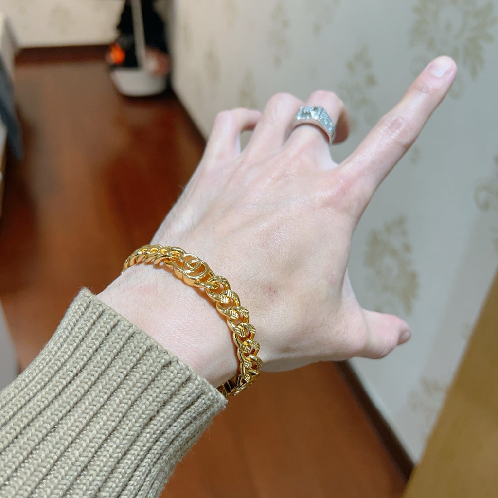 Gucci Gold-Tone Cuban Link Bracelet - album image 7