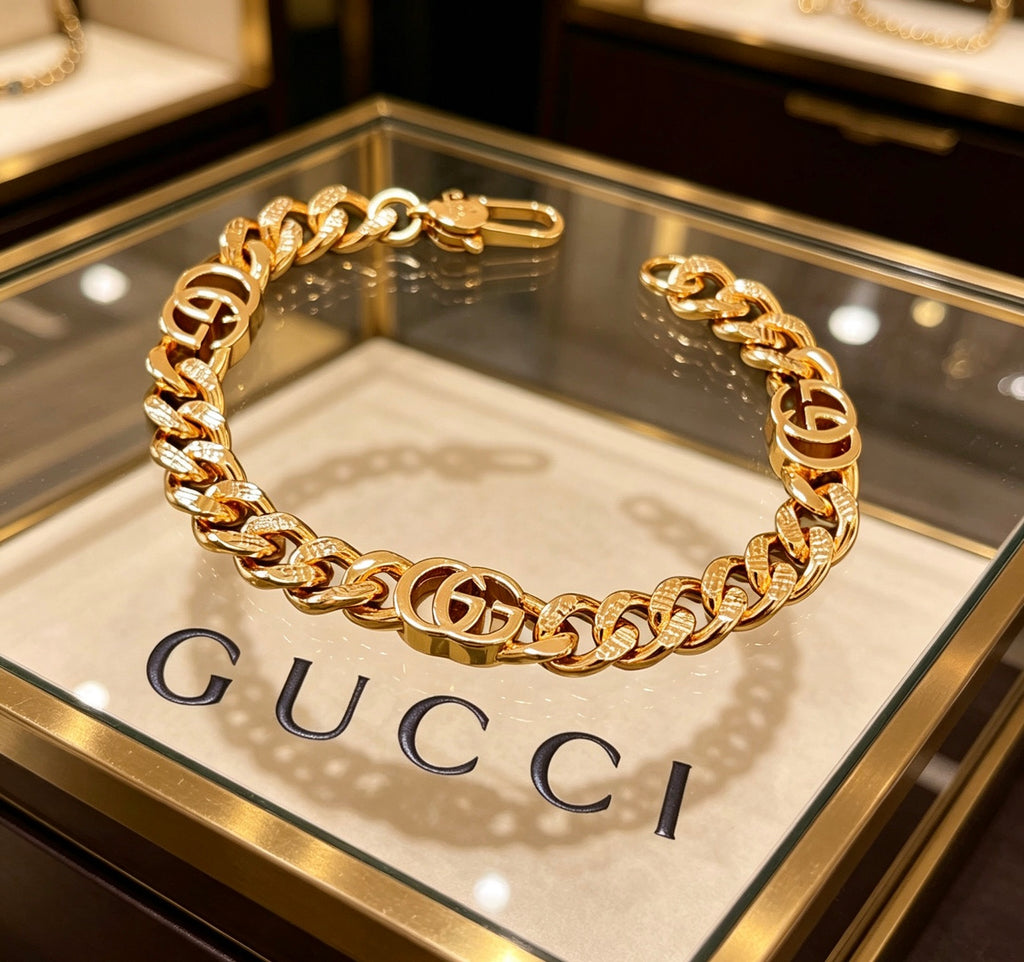Gucci Gold-Tone Cuban Link Bracelet - album image 2