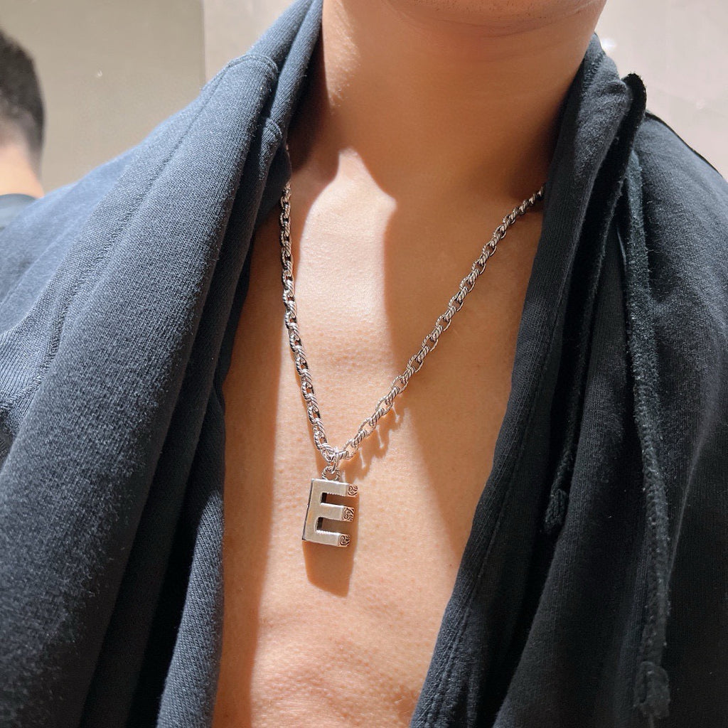 Gucci Anger Forest Interlocking G GG Letter Antiqued Chain Necklace - album image 3