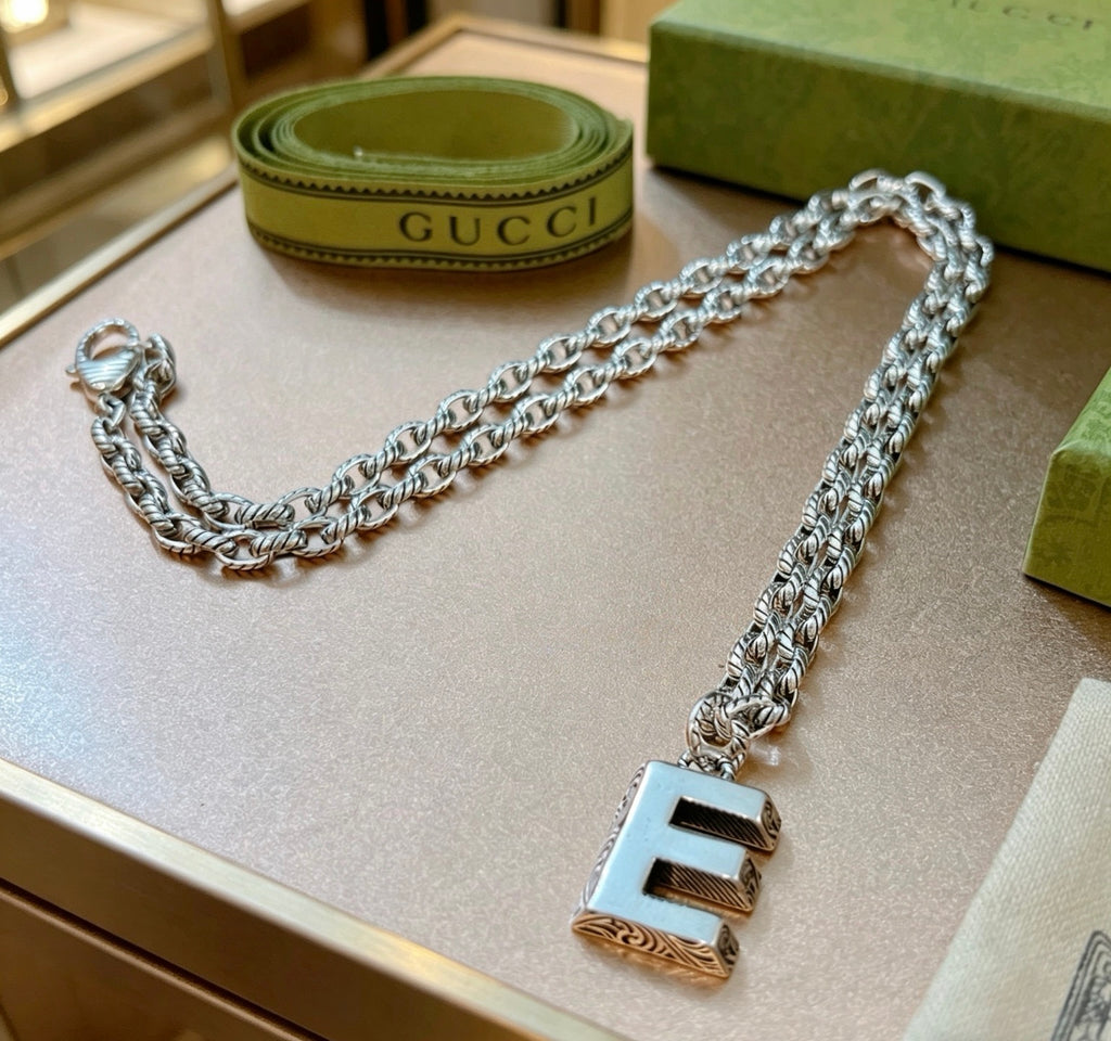 Gucci Anger Forest Interlocking G GG Letter Antiqued Chain Necklace - album image 5