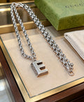 Gucci Anger Forest Interlocking G GG Letter Antiqued Chain Necklace - album image 1