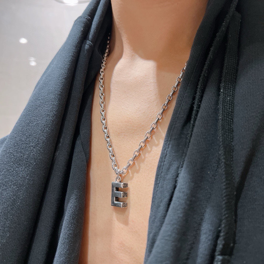Gucci Anger Forest Interlocking G GG Letter Antiqued Chain Necklace - album image 7