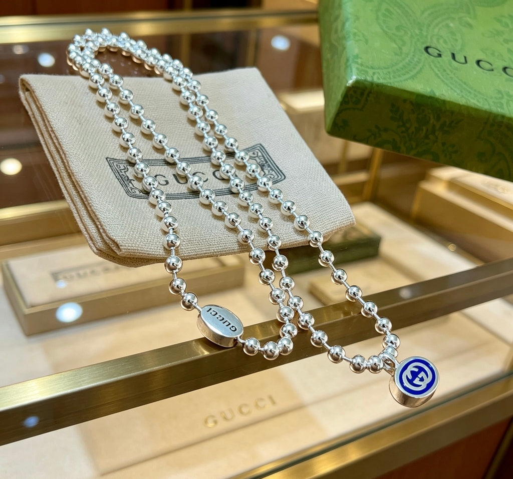 Gucci Anger Forest Interlocking G Antique Silver-Tone Chain Necklace - album image 5