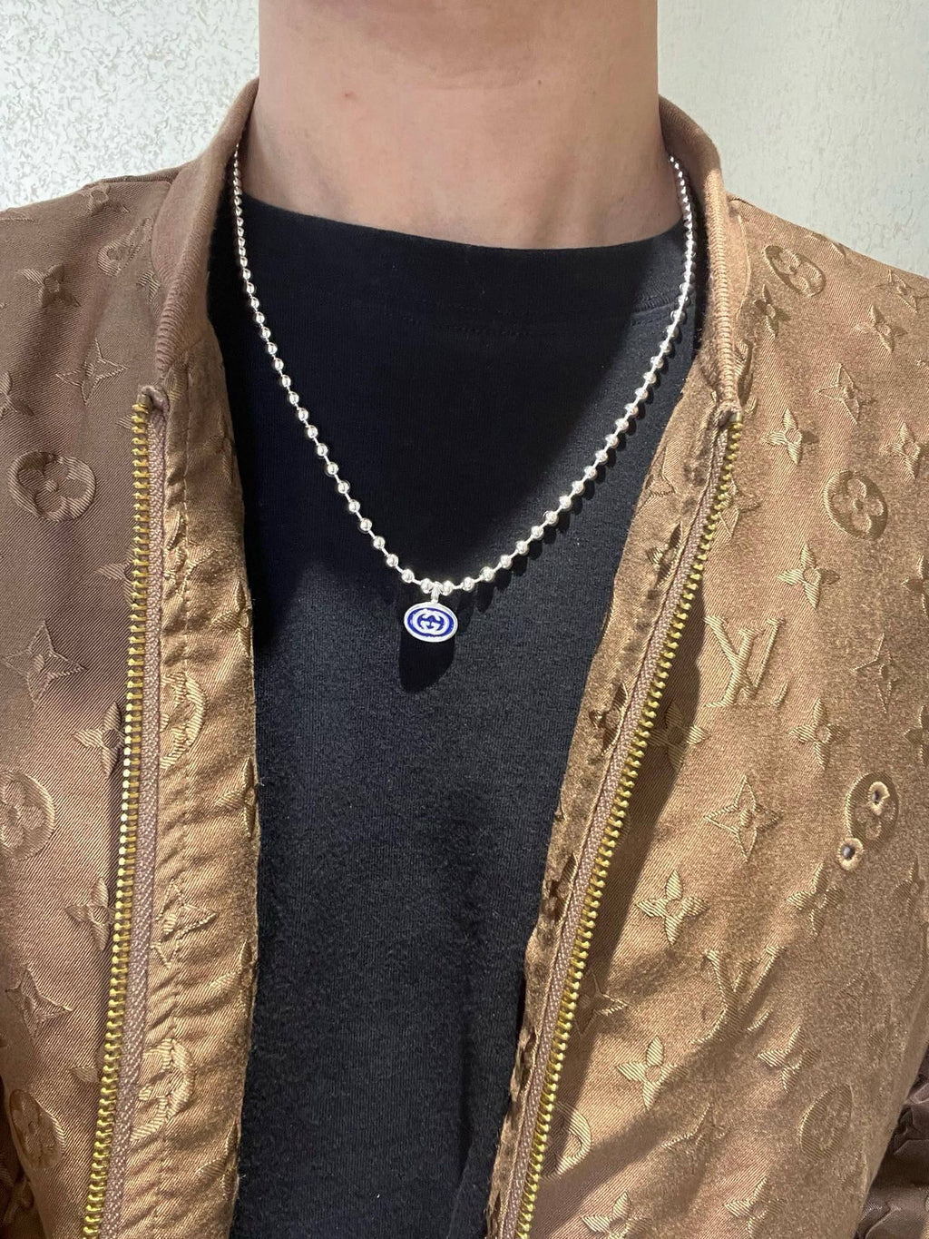 Gucci Anger Forest Interlocking G Antique Silver-Tone Chain Necklace - album image 4