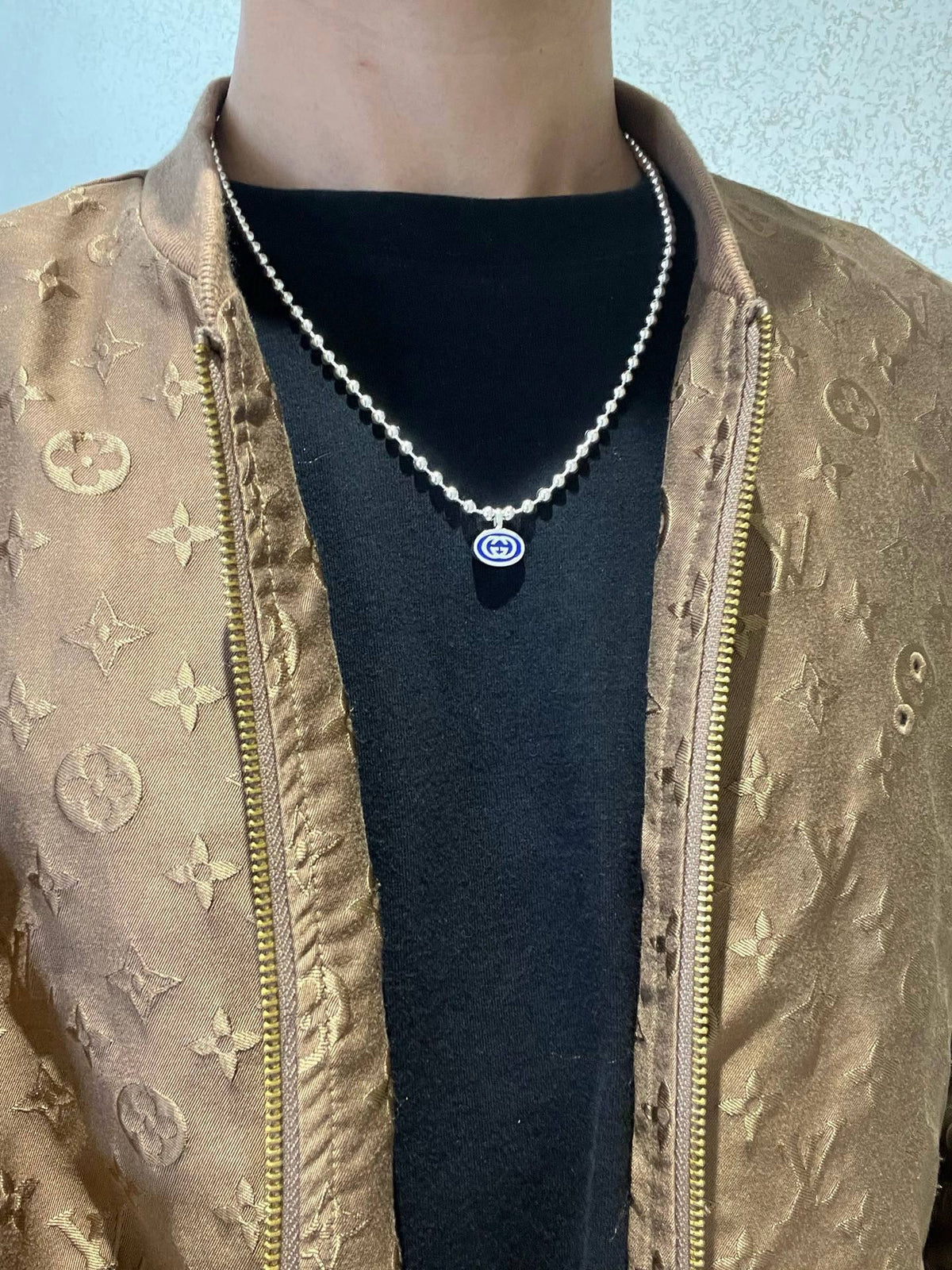 Gucci Anger Forest Interlocking G Antique Silver-Tone Chain Necklace - album image 3