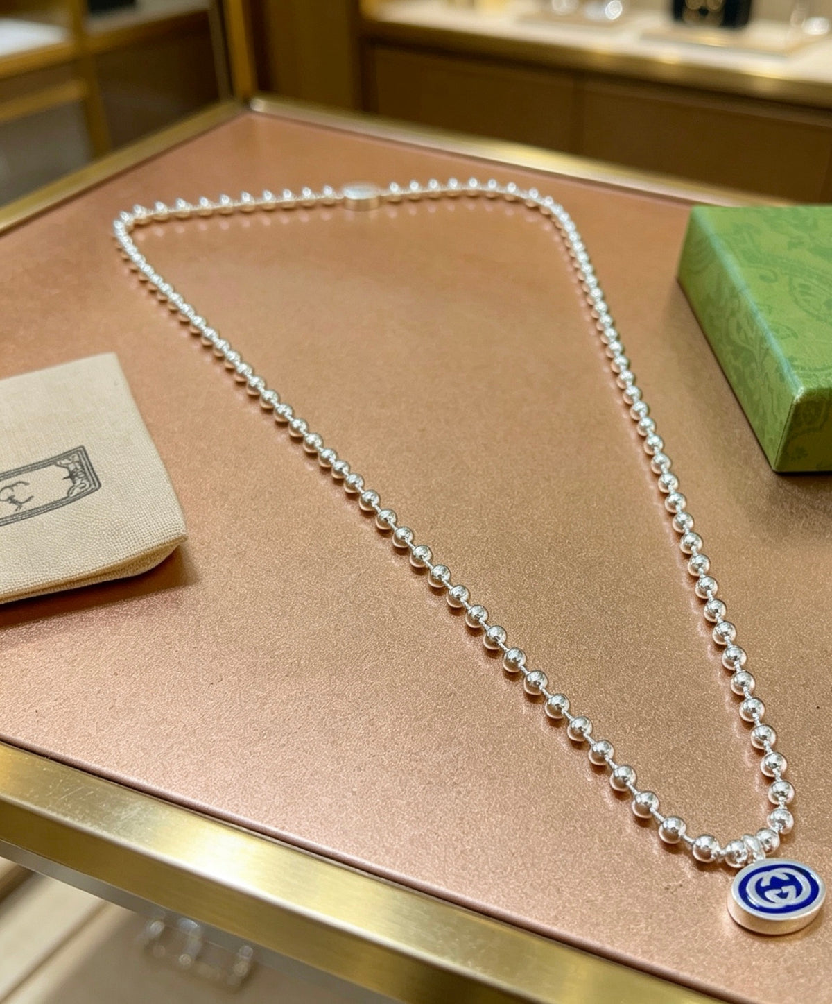 Gucci Anger Forest Interlocking G Antique Silver-Tone Chain Necklace - album image 9