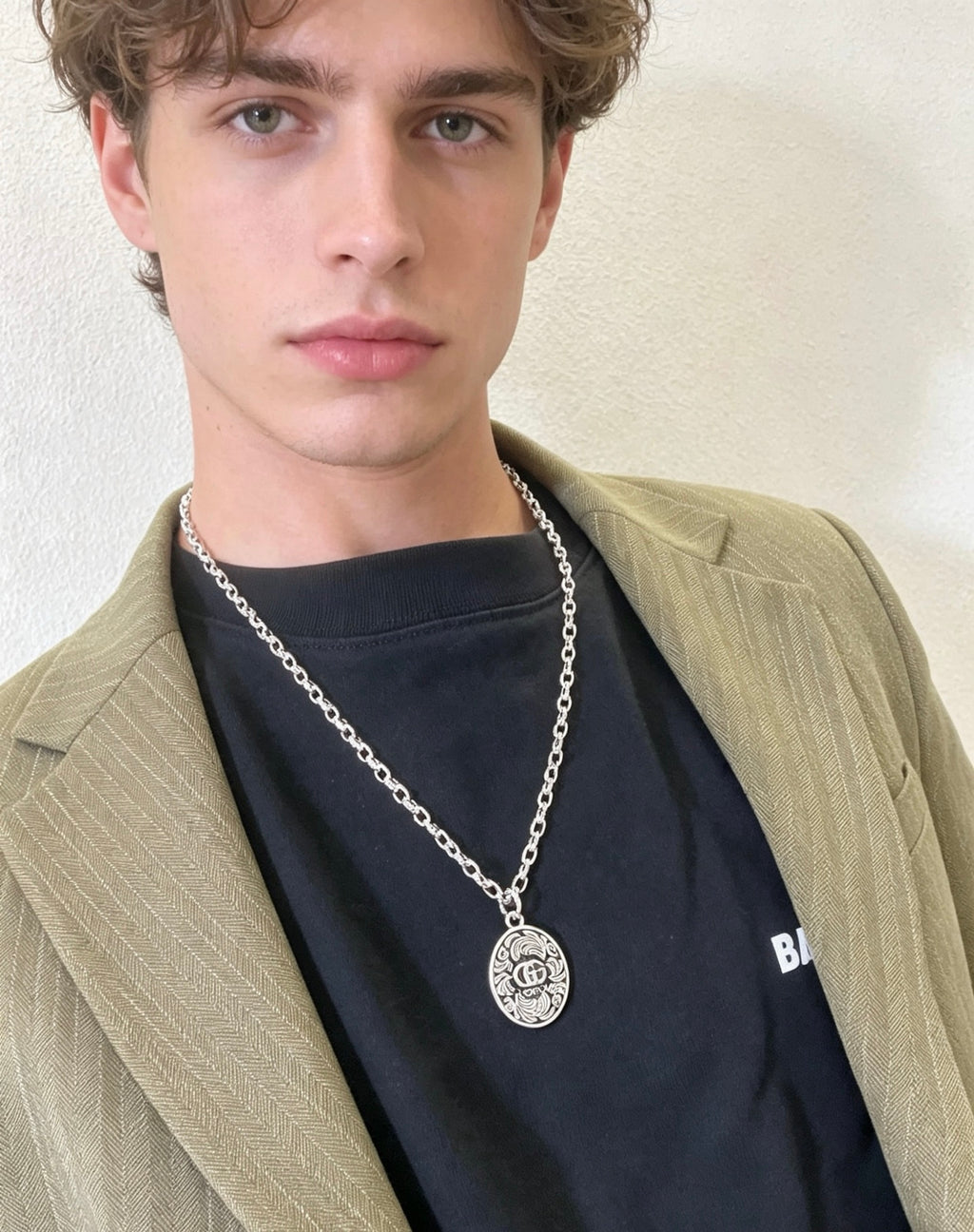Gucci Anger Forest Interlocking G Antiqued Chain Necklace - album image 9