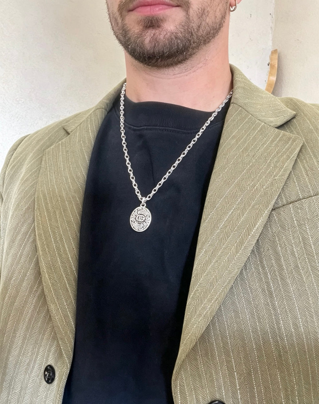 Gucci Anger Forest Interlocking G Antiqued Chain Necklace - album image 6