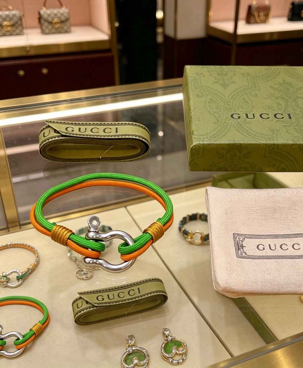 Gucci Anger Forest Interlocking G Antique Silver-Tone Woven Silver-Tone Antiqued Bracelet - album image 5