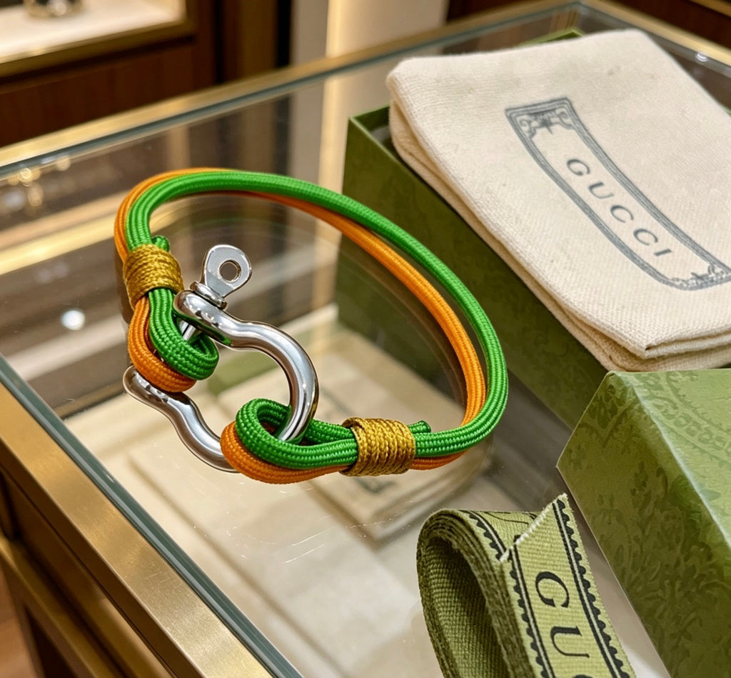 Gucci Anger Forest Interlocking G Antique Silver-Tone Woven Silver-Tone Antiqued Bracelet - album image 7