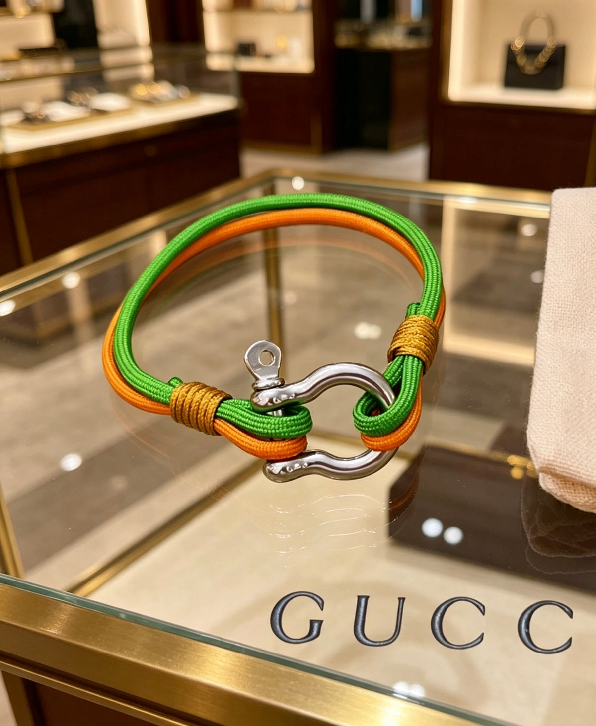 Gucci Anger Forest Interlocking G Antique Silver-Tone Woven Silver-Tone Antiqued Bracelet - album image 9