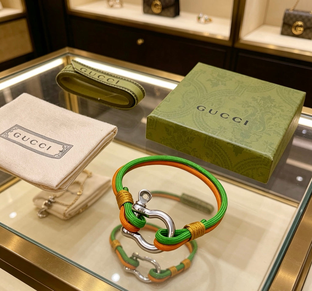 Gucci Anger Forest Interlocking G Antique Silver-Tone Woven Silver-Tone Antiqued Bracelet - album image 3