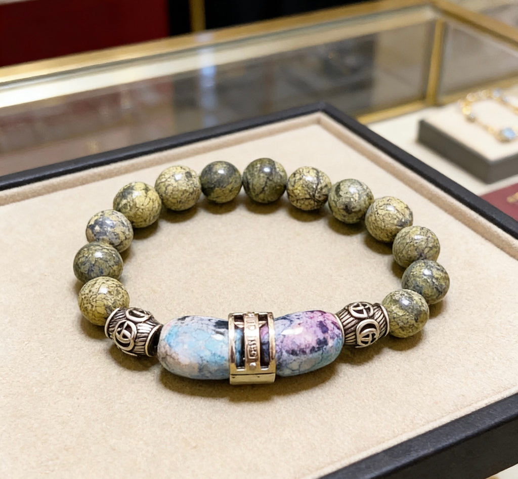 Gucci Anger Forest Interlocking G Crystal Accent Antiqued Bracelet - album image 2
