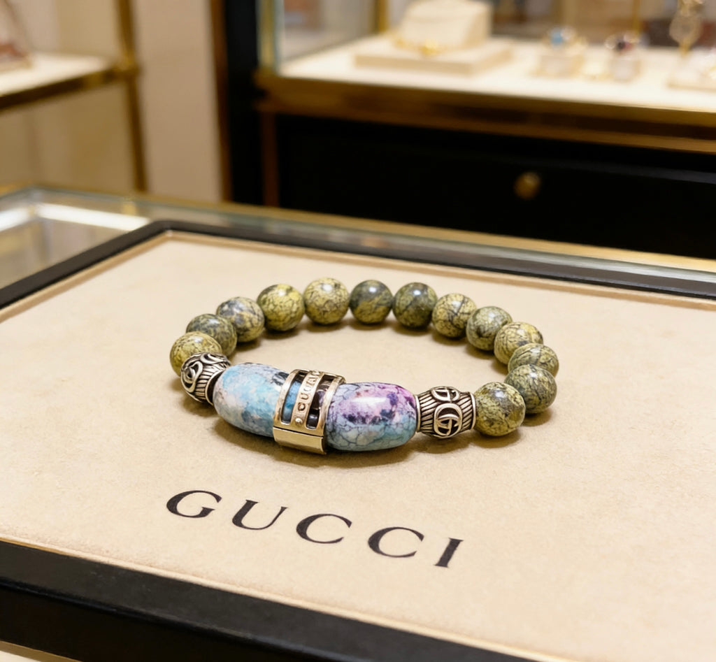 Gucci Anger Forest Interlocking G Crystal Accent Antiqued Bracelet - album image 4
