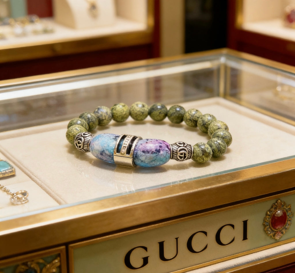 Gucci Anger Forest Interlocking G Crystal Accent Antiqued Bracelet - album image 1