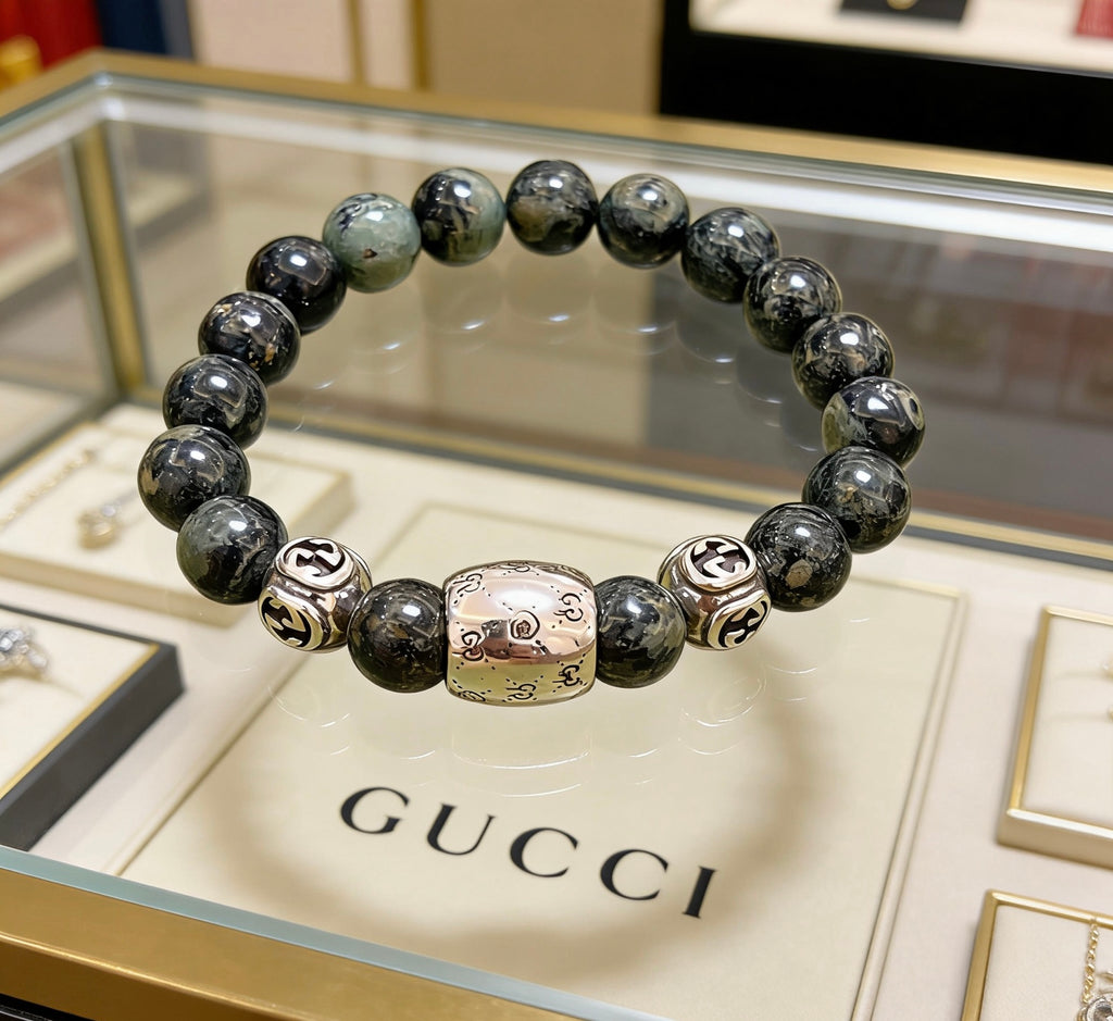 Gucci Anger Forest Interlocking G Crystal Accent Antiqued Bracelet - album image 6