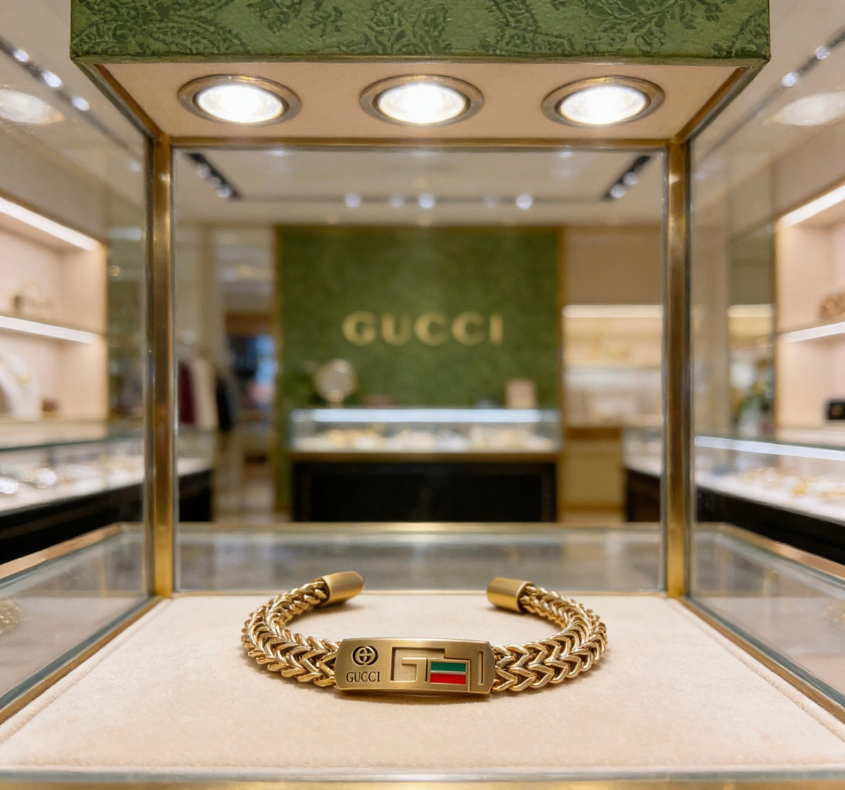 Gucci Gold-Tone Wide Woven Open Bangle - album image 9
