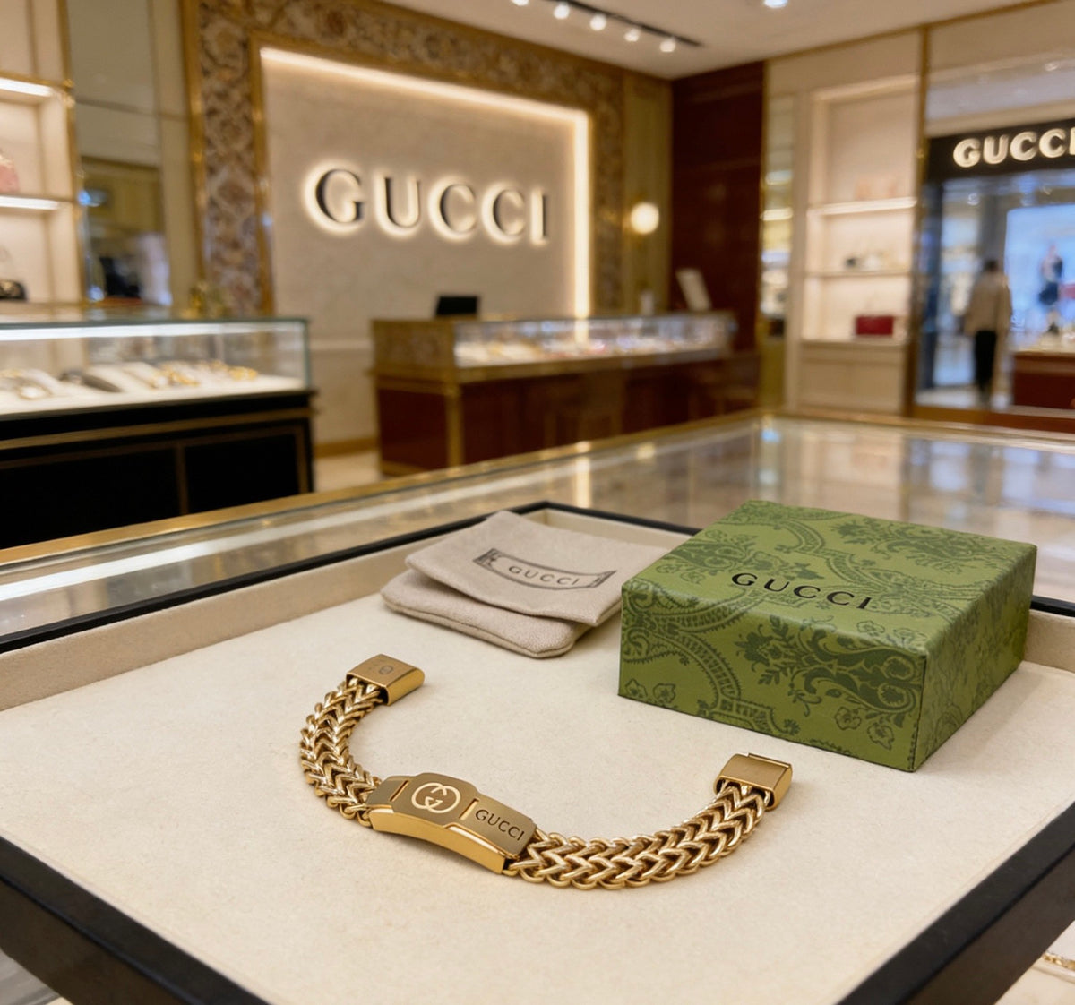 Gucci Gold-Tone Woven Open Bangle - album image 2