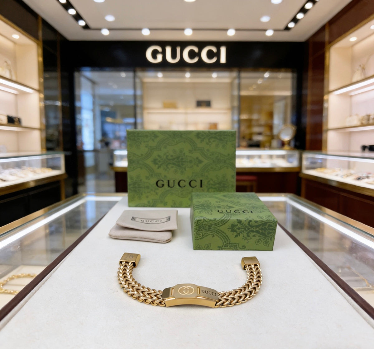 Gucci Gold-Tone Woven Open Bangle - album image 4