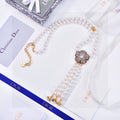 Dior Triple-Strand Pearl-Look Floral Necklace - product image 1