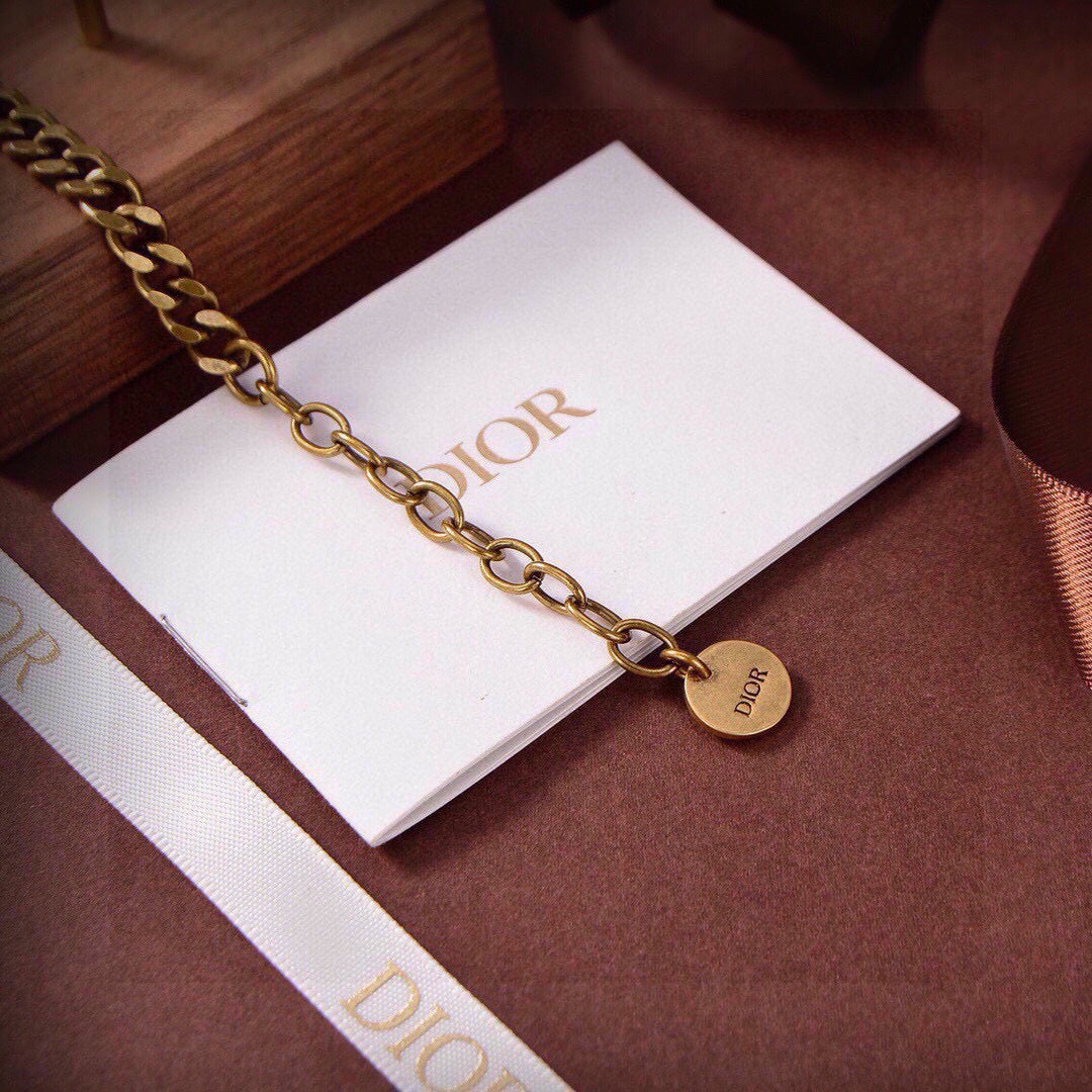 Dior Pink Link Detail Chain Necklace - product image 9
