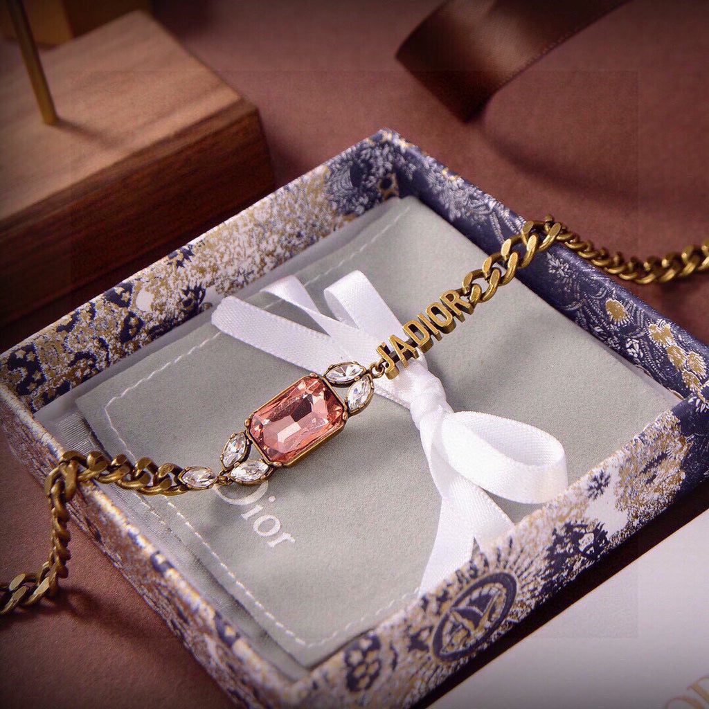 Dior Pink Link Detail Chain Necklace - product image 11