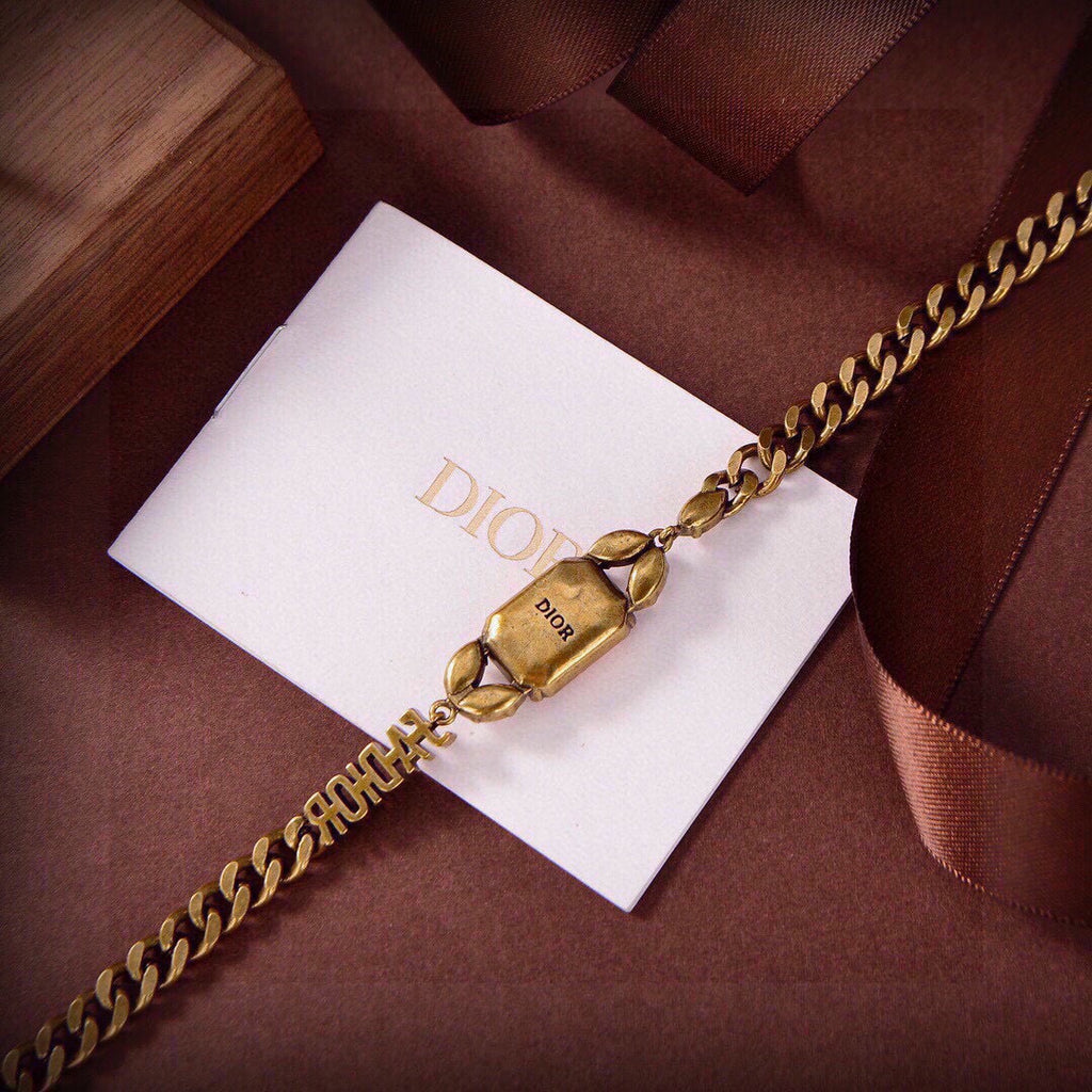 Dior Pink Link Detail Chain Necklace - product image 8