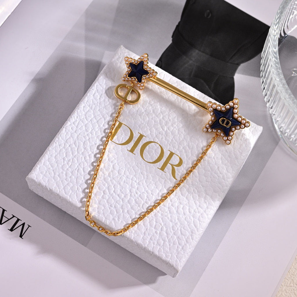 Dior Twin Star Chain Brooch - product image 2