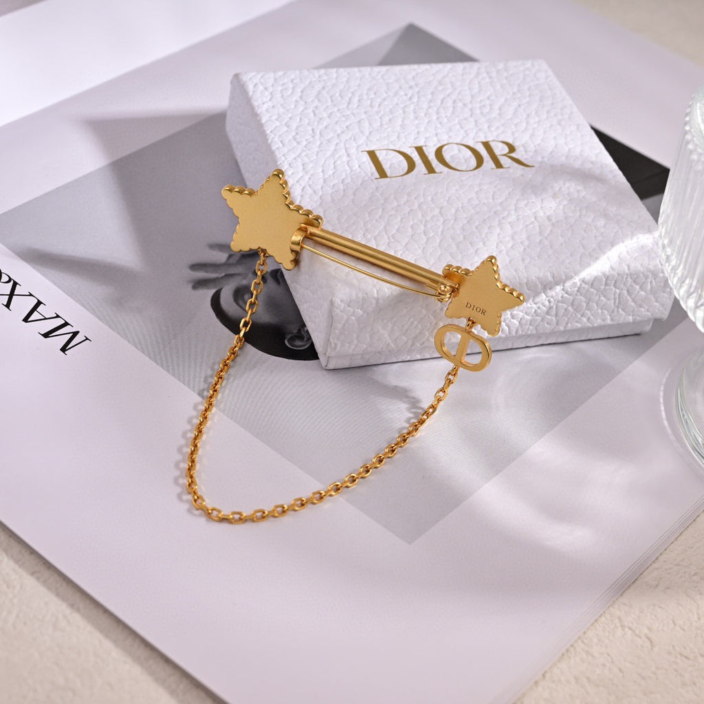Dior Twin Star Chain Brooch - product image 4
