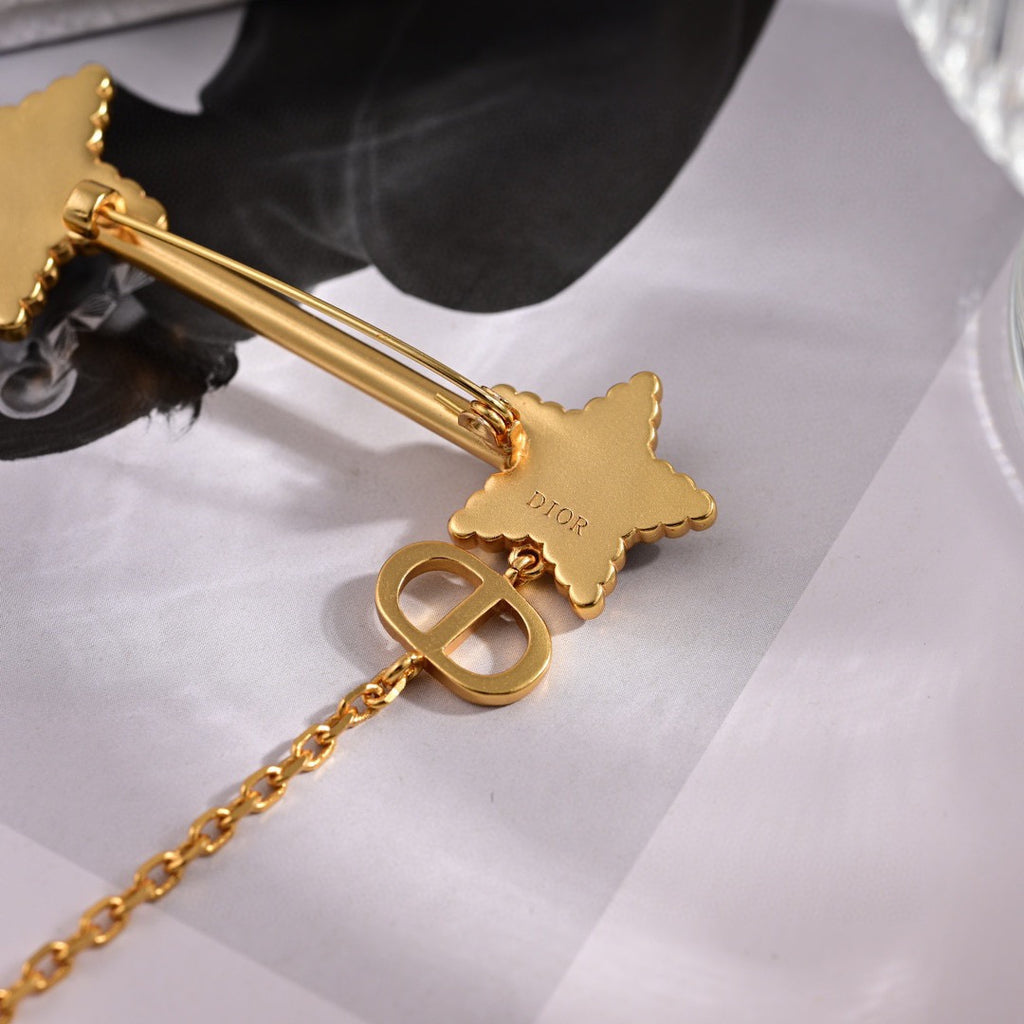 Dior Twin Star Chain Brooch - product image 5
