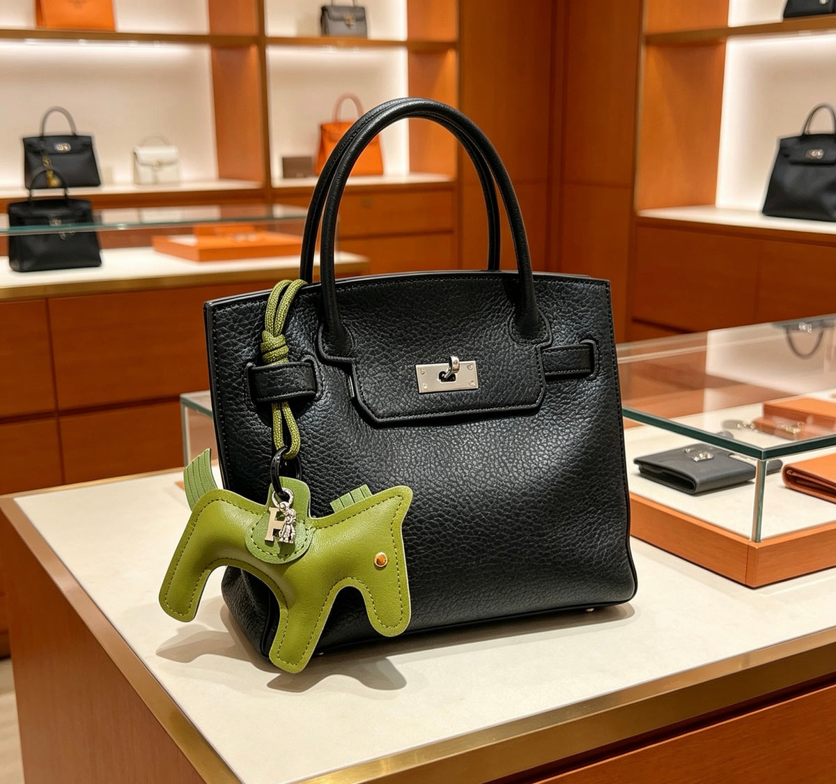 Hermès Green Horse Charm Keychain - album image 1