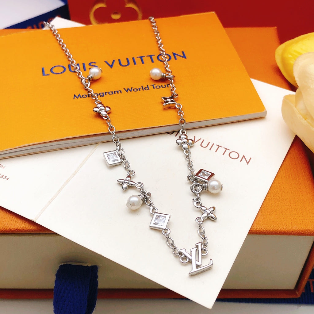 Louis Vuitton Square Crystal Accent Necklace - album image 1