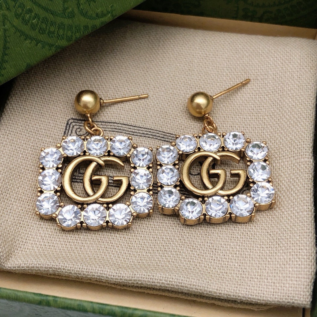 Gucci Square Crystal Accent Earrings - album image 5