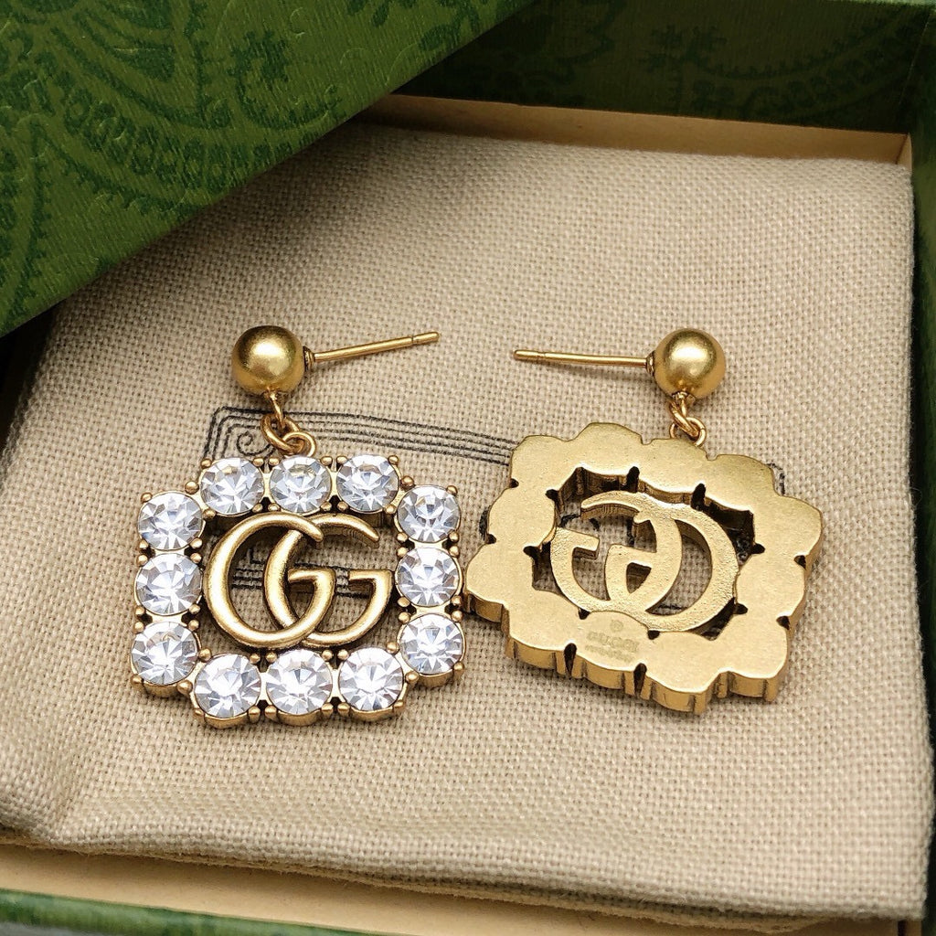 Gucci Square Crystal Accent Earrings - album image 4